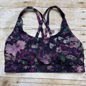 Lululemon Energy Bra Floral Illusion Antique White Multi